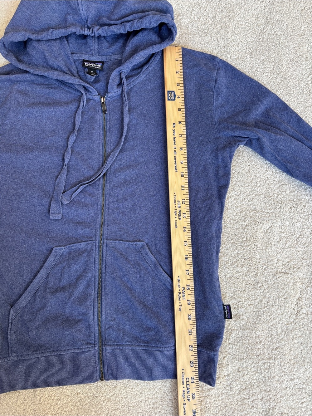 Patagonia Organic Cotton French Terry Blue Zip Hoodie Sweatshirt 52815 Womens XS - Picture 8 of 10